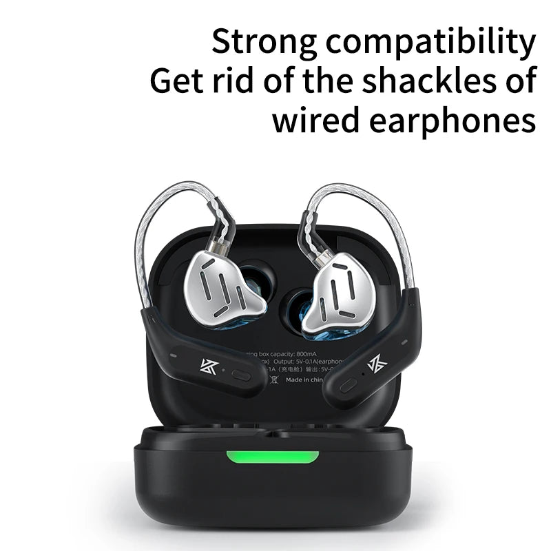 KZ AZ09 HD Bluetooth-Compatible Module 5.2 Headphones Wireless Upgrade Cable HIFI Wireless Ear Hook CPIn With Charging Bin