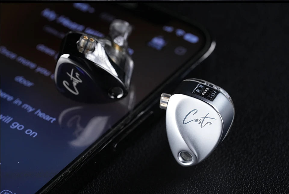 NEW KZ Castor In Ear HiFi Earphone 2DD Dynamic High-end Tunable balanced armature Earphones Monitor Headphone Cancelling Earbuds