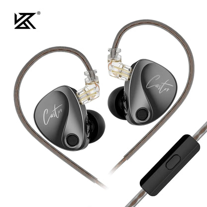 NEW KZ Castor In Ear HiFi Earphone 2DD Dynamic High-end Tunable balanced armature Earphones Monitor Headphone Cancelling Earbuds