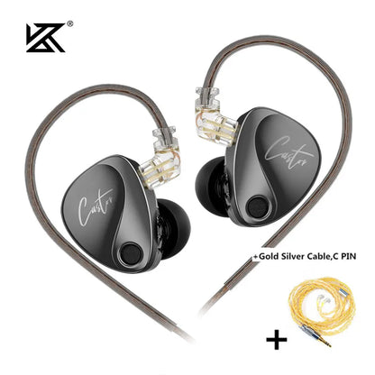 NEW KZ Castor In Ear HiFi Earphone 2DD Dynamic High-end Tunable balanced armature Earphones Monitor Headphone Cancelling Earbuds