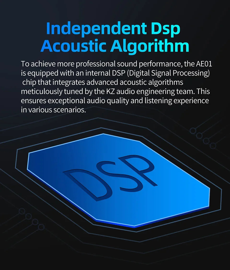 KZ AE01 Wireless Upgrade Cable Bluetooth-compatible 5.4 HIFI Wireless Ear Hook With Charging Case For DQ6 ZSX ZVX EDXPRO DQS