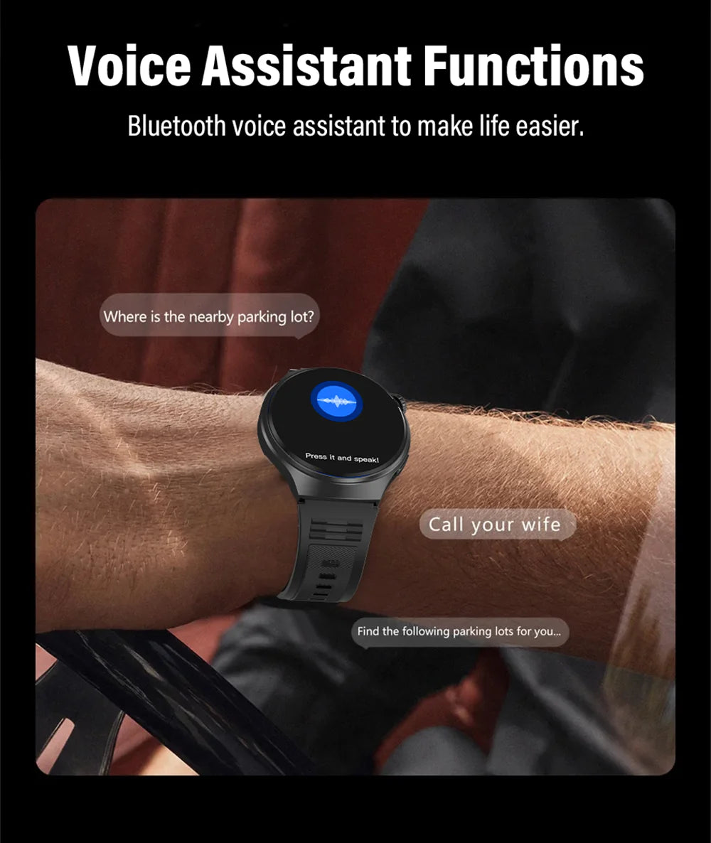 GL Wear 2025 New Men's Smart Watch HD Display Health Tracking Bluetooth Calling Voice Assistant Sports Smartwatch