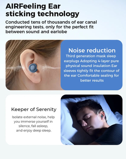 Silicone Ear Plugs for Sleeping 25dB Noise Canceling Hearing Protection Reusable Earplugs for Sleep Focus Concerts Work Study