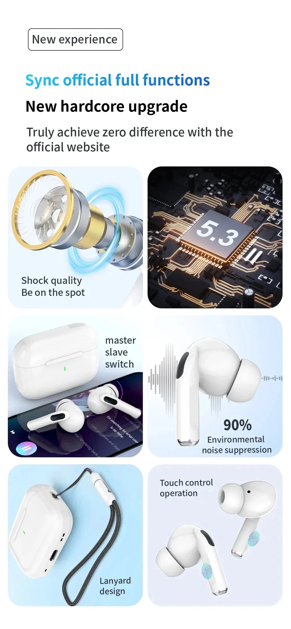 Air Pro 5 TWS Max Wireless Bluetooth Earphones In Ear Earbuds Sport Noise Cancelling Headset For Apple iPhone Headphone