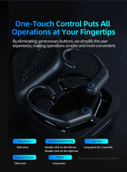 KZ AE01 Wireless Upgrade Cable Bluetooth-compatible 5.4 HIFI Wireless Ear Hook With Charging Case For DQ6 ZSX ZVX EDXPRO DQS