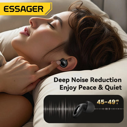 ESSAGER Noise Cancelling Ear Plugs for Sleeping Soft Silicone Sleep Earplugs Noise Reduction Earbuds for Sleep Work Study Travel