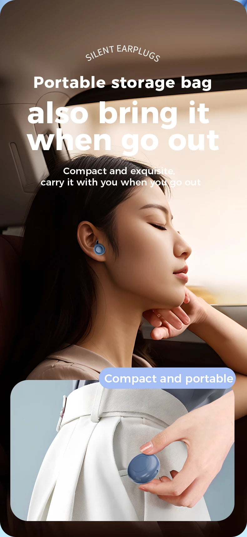 Silicone Ear Plugs for Sleeping 25dB Noise Canceling Hearing Protection Reusable Earplugs for Sleep Focus Concerts Work Study