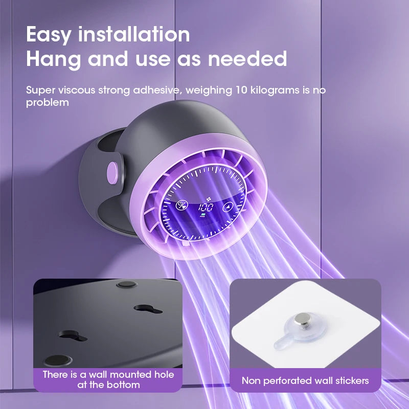 Portable Mini Touch Screen Desk Fan with 100-Speed ​​Adjustable Quiet Cooling Strong Wind and Digital Display for Air Circulation