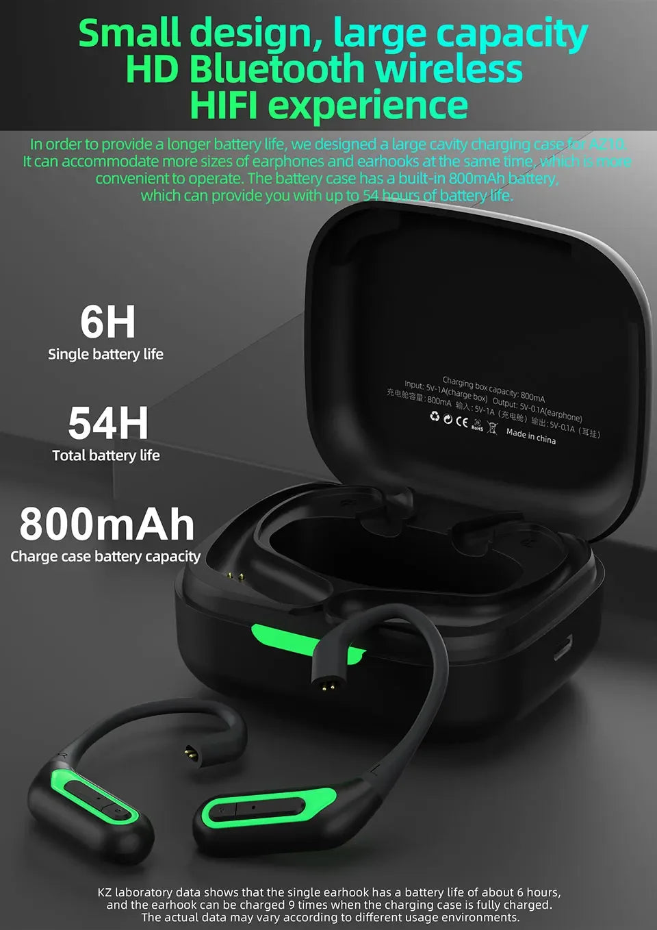 KZ AZ10 Bluetooth 5.2 Wireless Ear Hook Hifi Earphones Upgrade Cable Headset Sport Game Headphone Line For KZ ZS10 PRO ZSX ZAS