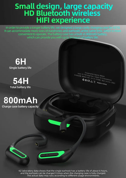 KZ AZ10 Bluetooth 5.2 Wireless Ear Hook Hifi Earphones Upgrade Cable Headset Sport Game Headphone Line For KZ ZS10 PRO ZSX ZAS