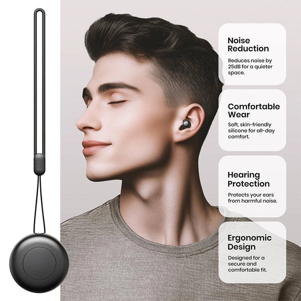 Silicone Ear Plugs for Sleeping 25dB Noise Canceling Hearing Protection Reusable Earplugs for Sleep Focus Concerts Work Study