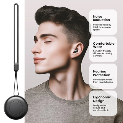 Silicone Ear Plugs for Sleeping 25dB Noise Canceling Hearing Protection Reusable Earplugs for Sleep Focus Concerts Work Study