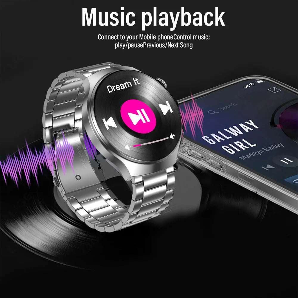 GL Wear 2025 New Men's Smart Watch HD Display Health Tracking Bluetooth Calling Voice Assistant Sports Smartwatch