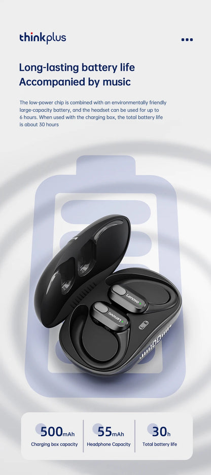 Original Lenovo XT80 Sports Wireless Earphones with Mics, LED Power Display, Hifi Stereo Sound Bluetooth 5.3 TWS HeadphHeadphones