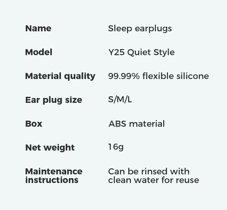 Silicone Ear Plugs for Sleeping 25dB Noise Canceling Hearing Protection Reusable Earplugs for Sleep Focus Concerts Work Study