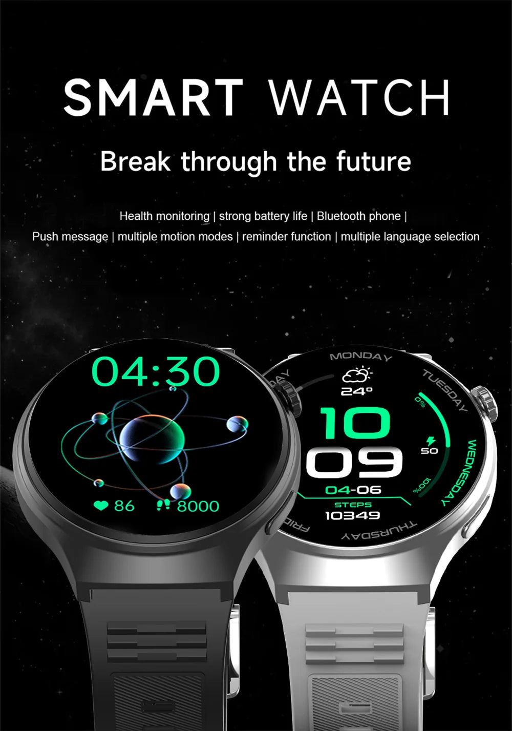 GL Wear 2025 New Men's Smart Watch HD Display Health Tracking Bluetooth Calling Voice Assistant Sports Smartwatch