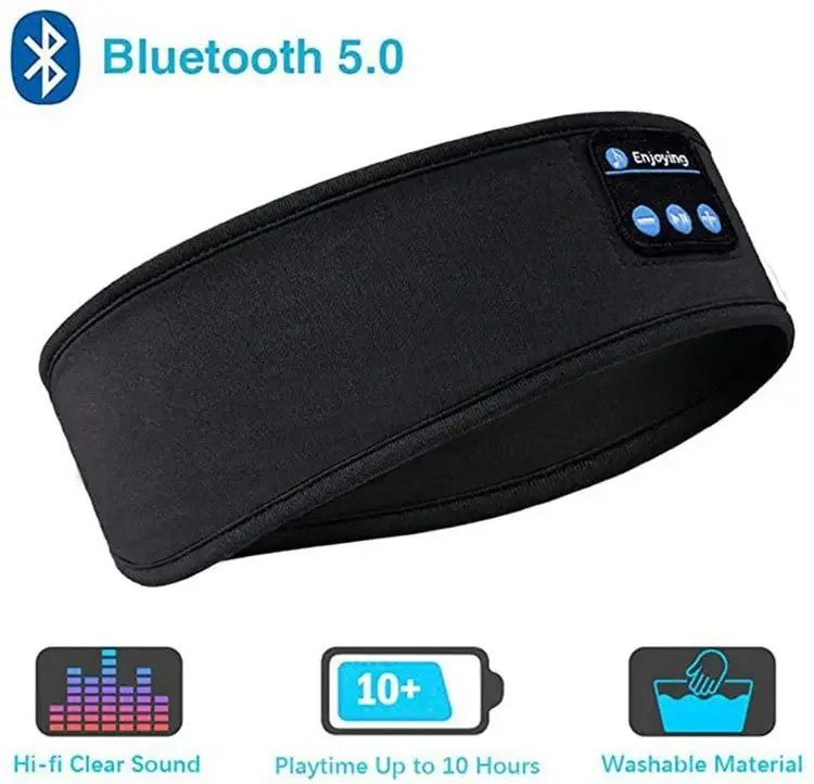 Sleep Mask Bluetooth Sleeping Headphones Headband Thin Soft Elastic Comfortable Wireless Music Headset Eye Mask For Side Sleeper