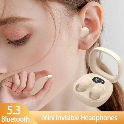 VIKEFON Bluetooth 5.3 Earphones Mini Headphones TWS Wireless Earbuds HIFI Stereo Noise Reduction Heasets with Microphones
