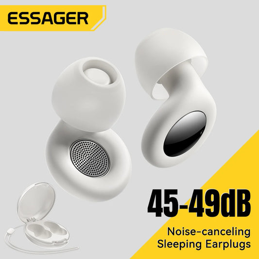 ESSAGER Noise Cancelling Ear Plugs for Sleeping Soft Silicone Sleep Earplugs Noise Reduction Earbuds for Sleep Work Study Travel