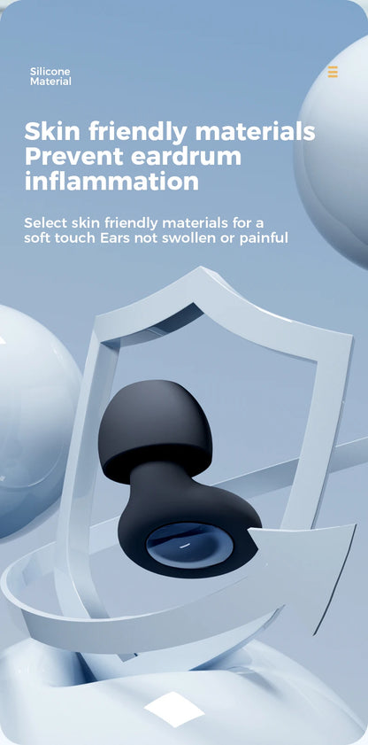 Silicone Ear Plugs for Sleeping 25dB Noise Canceling Hearing Protection Reusable Earplugs for Sleep Focus Concerts Work Study