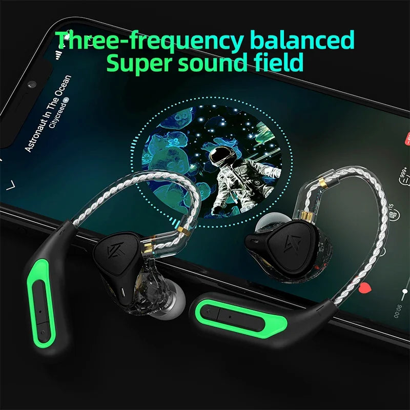 KZ AZ10 Bluetooth 5.2 Wireless Ear Hook Hifi Earphones Upgrade Cable Headset Sport Game Headphone Line For KZ ZS10 PRO ZSX ZAS