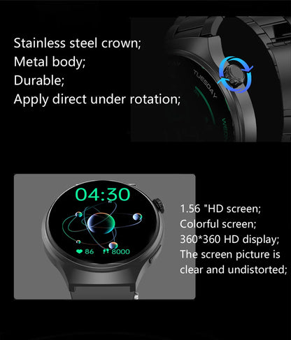 GL Wear 2025 New Men's Smart Watch HD Display Health Tracking Bluetooth Calling Voice Assistant Sports Smartwatch