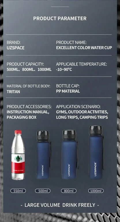 Water Bottle Sport Frosted Tour Outdoor Leak Proof Seal Child School Water Bottles for Children Kids Girl Drinkware BPA Free