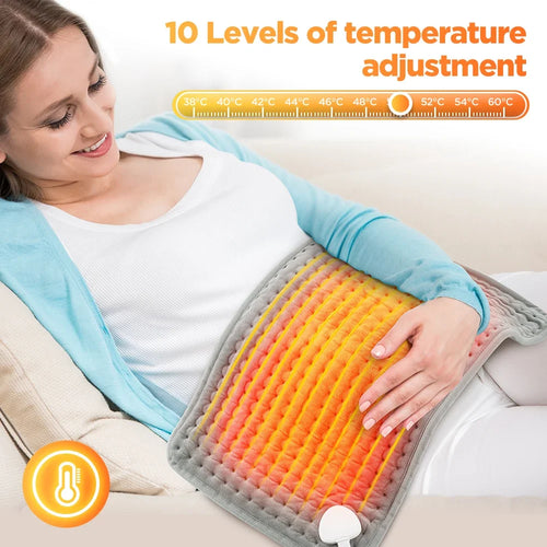 Electric Heating Pad Heat Mat with 10 Levels Constant Temp 4 Mode Timer Body Warming Thermal Mat for Abdomen Hand Thermal Mat
