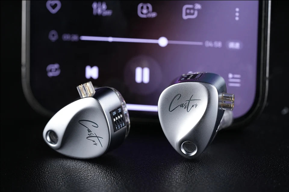 NEW KZ Castor In Ear HiFi Earphone 2DD Dynamic High-end Tunable balanced armature Earphones Monitor Headphone Cancelling Earbuds