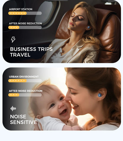Silicone Ear Plugs for Sleeping 25dB Noise Canceling Hearing Protection Reusable Earplugs for Sleep Focus Concerts Work Study