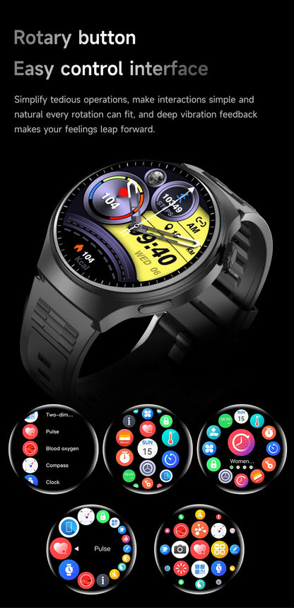 GL Wear 2025 New Men's Smart Watch HD Display Health Tracking Bluetooth Calling Voice Assistant Sports Smartwatch