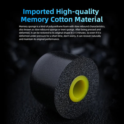 KZ FT01 Foam Earplugs Memory Cotton Ear Tips, Soft, Comfortable Fit-Effectiveness Reduces sibilance For KZ Castor ZSXPRO ZAR